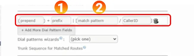باکس prefix و match pattern
