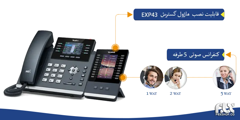 تلفن ویپ یالینک T44W