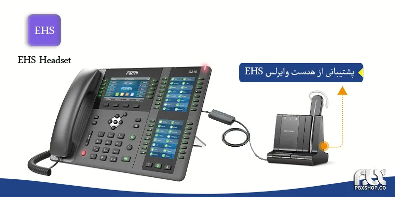 پشتیبانی از هدست EHS تلفن ویپ فنویل X210