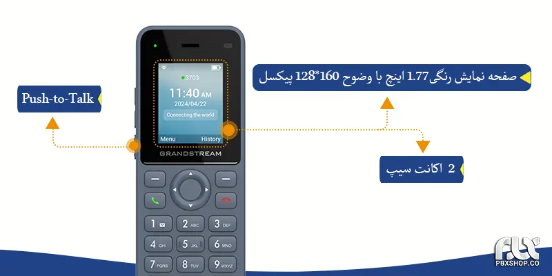 تلفن بیسیم گرنداستریم WP816