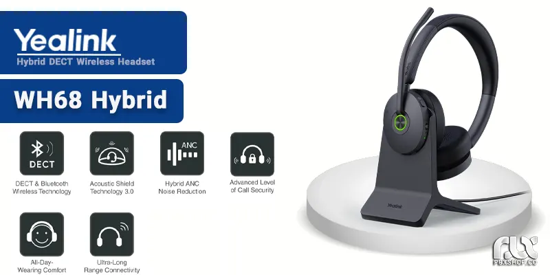 هدست وایرلس دکت یالینک WH68 Hybrid