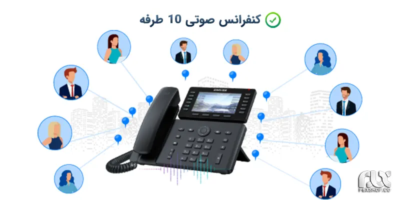 تلفن دینستار G500 دارای کنفرانس صوتی 10 طرفه