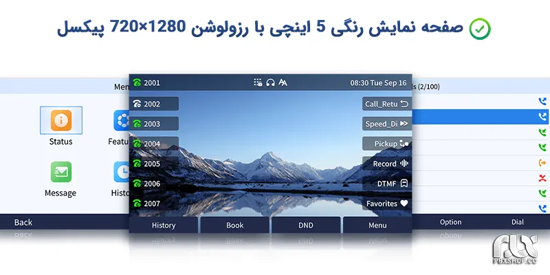 تلفن تحت شبکه دینستار G500 دارای صفحه نمایش رنگی 5 اینچ